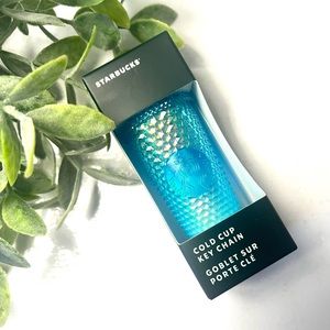 NWT, 2022 Starbucks Blue Ombré Studded Keychain/Ornament